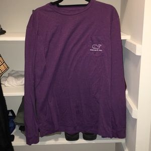 vineyard vines long sleeve shirt purple large